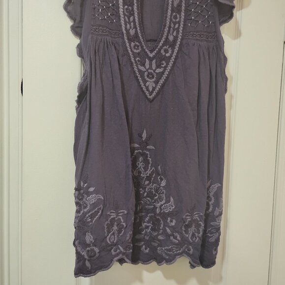 Sundance Purple Embroidered Boho Top | Women’s Size Large - Picture 2 of 15